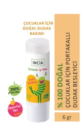INCIA %100 Doğal Kids Dudak Besleyici Portakal Bitkisel Nemlendirici Dudak Bakım Kremi 6 G - 1