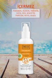 INCIA %100 Doğal Tüm Aile İçin Güneş Losyonu 50 SPF 100 ml - 3