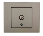 Ovivo Antrasit Tv Prizi  F konnektörlü Çerçevesiz Grano - 1