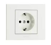 Ovivo Beyaz Topraklı Kapaklı Priz Çerçevesiz Grano - 1