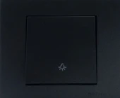 Ovivo Metalik Siyah Zil Butonu Light Çerçevesiz Grano - 1