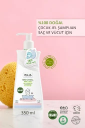 INCIA %100 Doğal Organik Sertifikalı Bebek Ve Çocuk Jel Şampuanı Saç Vücut Lavanta Konak Önleyici 350 ml - 2