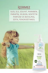 INCIA %100 Doğal Organik Sertifikalı Bebek Ve Çocuk Jel Şampuanı Saç Vücut Lavanta Konak Önleyici 350 ml - 3