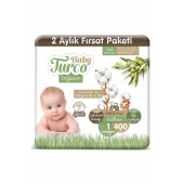 Baby Turco Doğadan 1 Numara Yenidoğan 400'lü Bebek Bezi - 1
