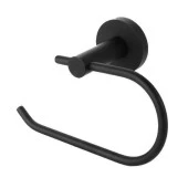 Sağlam Kaliteli Siyah WC Kağıt Standı Tuvalet Kağıtlık Aparat Paslanmaz Metal thumbnail 3