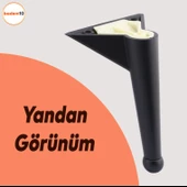 Gonca Lüks Mobilya Kanepe Tv Ünitesi Koltuk Ayağı Ayakları 14 Cm Plastik Siyah Renk Baza Ayakları thumbnail 3