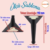 Gonca Lüks Mobilya Kanepe Tv Ünitesi Koltuk Ayağı Ayakları 14 Cm Plastik Siyah Renk Baza Ayakları thumbnail 2