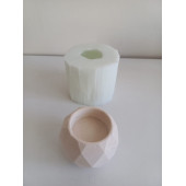 Geometrik Sukulent Saksı Mumluk Silikon Kalıbı - 3