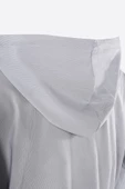Gri Loya Start Kapüşonlu Oversize Sweatshirt - 3