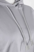 Gri Loya Start Kapüşonlu Oversize Sweatshirt thumbnail 2