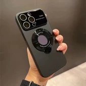İphone 14 Pro Max Uyumlu Magsafe Kılıf Kamera Lens Korumalı Standlı Kapak - 3