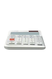 Je-12e-we Beyaz 12 Hane Masa Üstü Ergonomik Tuşlu Hesap Makinesi - 1
