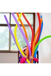 Sosis Balon 80 Adet Karışık Renk Uzun İnce Oyun Parti Palyaço Balonu - 1