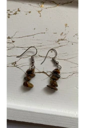 Kaplangözü Kırık Doğal Taş Sallantı Küpe - 1