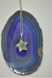 Sertifikalı Akik Yıldız Doğaltaş Kolye - 2