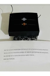 Sevgililer Günü Hediyesi Yıldız Taşı Ay Taşı Sevgili Çift Bilekliği Doğal Taş Aşk Bileklik - 2