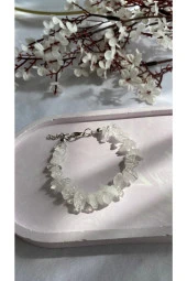 Kristal Kuvars Doğal Taş Bileklik - 1