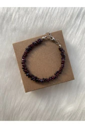 Lal Taşı Şekilsiz Doğal Taş Bileklik - 1