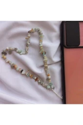 Amazonit Doğal Taş Telefon Ipi - 1