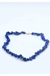 Lapis Lazuli Kırık Taş Kolye - 1
