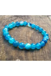 Mavi Akik Bileklik (iç Huzur,rahatlama,anne Bebek Sağlığı ) Doğal Taş Bileklik - 1