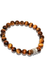 Sertifikalı Unisex Kaplan Gözü Doğal Taş Bileklik Nazar Bileklik - 1