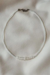 Sertifikalı 6-8 Mm Selenit Doğaltaş Kolye - 1