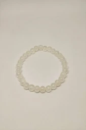 Sertifikalı 6 Mm Selenit Doğaltaş Bileklik - 1