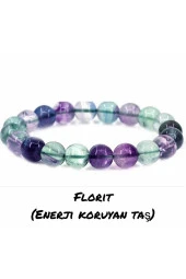 Gerçek Doğal Taş Florit Bileklik, Enerji Taşı - 1