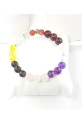 Gül Kuvars Dumanlı Kuvars Sitrin Aytaşı Güneştaşı Kristal Kuvars Ametsik Bileklik - 1