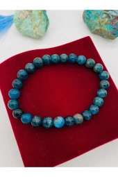 Apatit Mavi Doğal Taş Bileklik 8mm - 1