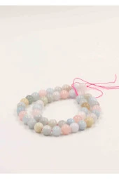 Morganit Doğal Taş Dizi 8 Mm - 1