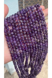 6 Mm Ametist Doğal Taş Dizi - 1