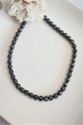 ALTIGEN HEMATİT DOĞAL TAŞ KOLYE - 1