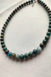 Sertifikalı Apatit Doğaltaş Kolye - 1