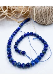 Lapis Lazuli Küre Kesim 8 mm Doğal Taş Dizi - 1