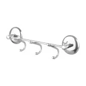 Banyo Lavabo Vidalı Askılık 3lü Metal Sağlam Aparat Krom Askılık Elbise Havlu Asma Askı - 4