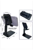 SHOPLİNE Masa Üstü Telefon / Tablet Standı Kademeli Yükseklik Ayarlı Telefon Tutucu Stand - Siyah - 6