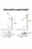 SHOPLİNE Masa Üstü Telefon / Tablet Standı Kademeli Yükseklik Ayarlı Telefon Tutucu Stand - Beyaz - 5