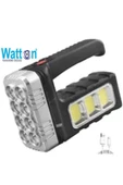 Watton Fonksiyonel Ledli Fener Güneş Paneli&usb Şarjlı Kamp Feneri&arama Feneri Wt 614 - 1