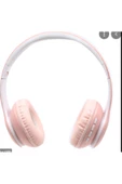 macaronn Bluetooth Wireless Mikrofonlu Kablosuz Stereo Kulak Üstü Kulaklık Pembe - 2