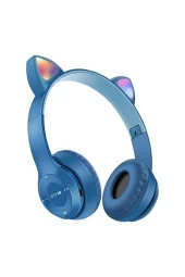 Kedi Kulağı Detaylı Kablosuz Rengarenk Işıklı Buetooth Rgb Çocuk Oyuncu Kulaklık Üstün Performans - 1
