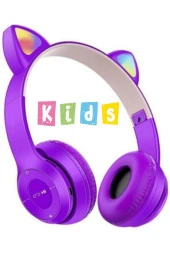 Kedi Kulağı Detaylı Kablosuz Rengarenk Işıklı Buetooth Rgb Çocuk Oyuncu Kulaklık Üstün Performans - 1