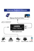Kuvars Hdmi Video Capture Kart 4k Ps4 Xbox Oyuncu Görüntü Çevirici Aktarıcı Yakalayıcı Adaptör Kaydedici - 3