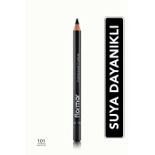 Flormar Mat Bitişli Suya Dayanıklı Göz Kalemi (SİYAH) - Waterproof Eyeliner - 101 Black Ice - 8690604109012 - 1
