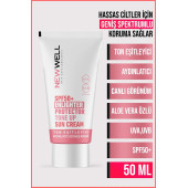 New Well Ton Eşitleyici yüksek Koruma Etkili Spf50+ Aydınlatıcı Pembe Yüz Güneş Kremi 50 Ml - 2