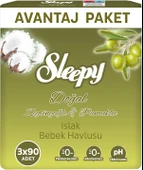 Sleepy Islak Havlu Mendil 90 Yaprak Zeytin Yağlı 3 Lü Pk Avantaj Pk Plastik Kapaklı - 1