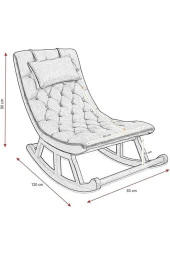 Miskin Ceviz Teddy Kahve Sallanan Sandalye Dinlenme Emzirme Baba Tv Okuma Uzanma Koltuğu Berjer thumbnail 4