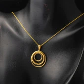 22 Ayar Dorika Halkalı Altın Kolye thumbnail 2