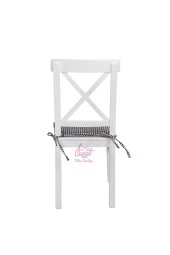 6 Adet Ahşap Arin Sandalye Beyaz Sökülebilir Oturum - 3